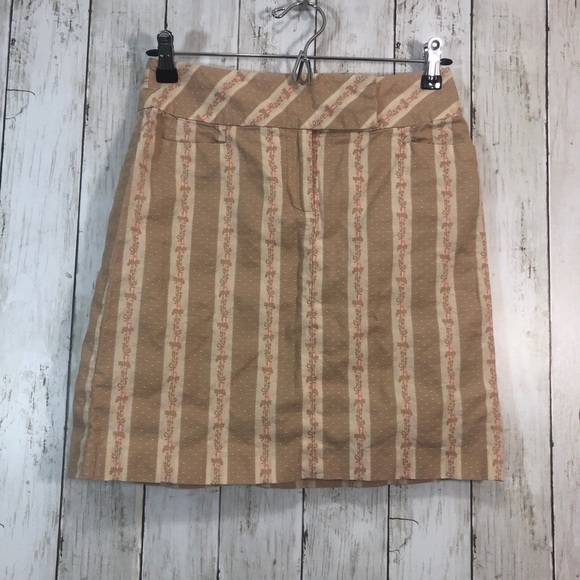 Ann Taylor Loft Floral Stripe Pencil Skirt 0 - Picture 1 of 11